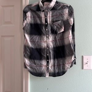 Black,red, and white flannel